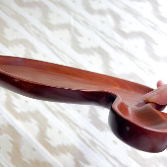 Vintage 8in Wooden Duck Trinket Tray Haiti Hand Carved - Picture 4 of 5